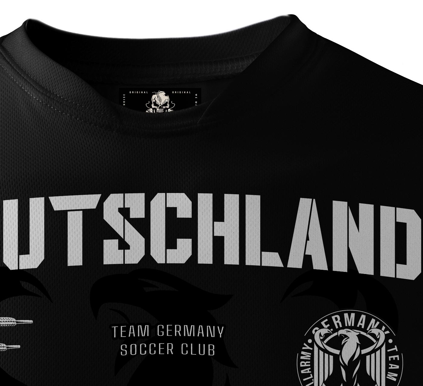 Deutschland Streetwear Shirt Schwarz – Nr. 10 – Performance Soccer Style