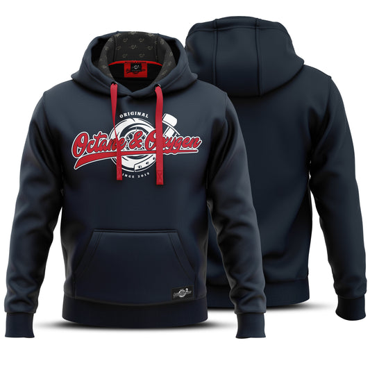 Octane & Oxygen Hoodie Premium Hoodie Turbolader Edition - Navy / Red