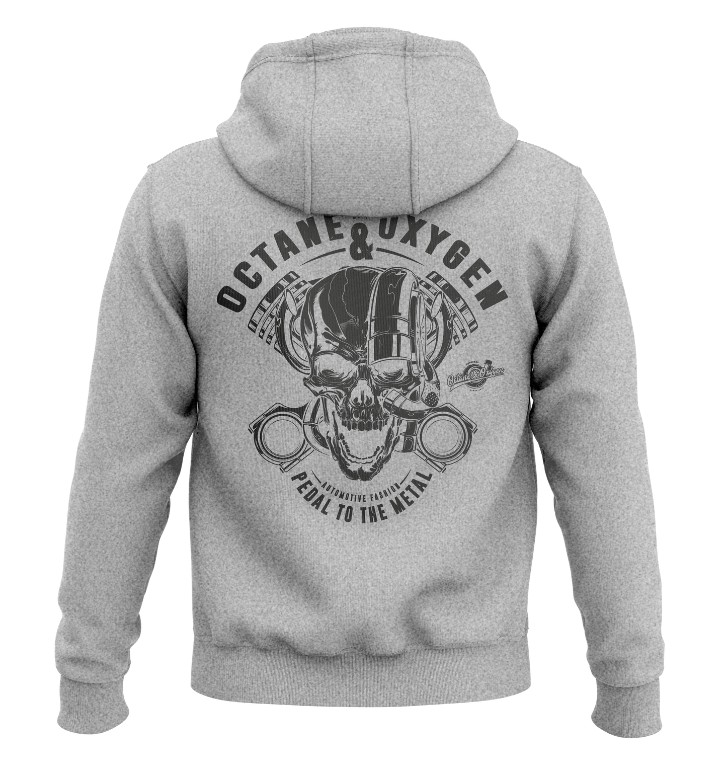 Octane & Oxygen Premium Hoodie Grau-meliert