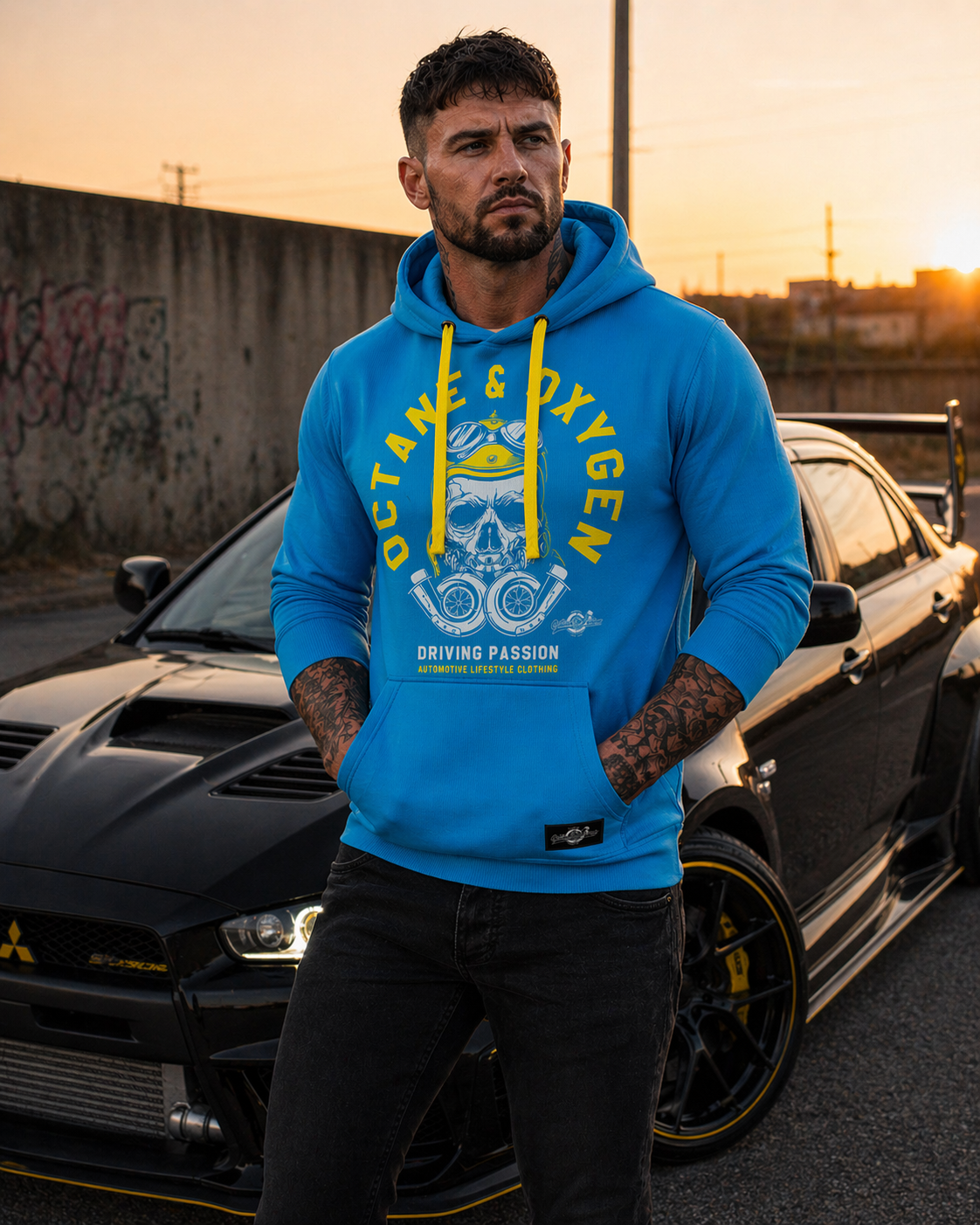 Octane & Oxygen Premium Hoodie mit Turbo Skull Edition