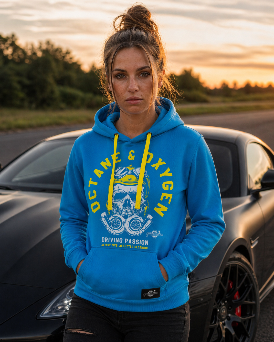 Octane & Oxygen Premium Hoodie mit Turbo Skull Edition